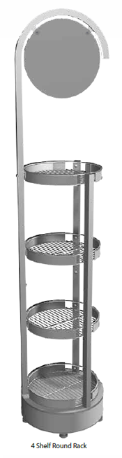 4 Shelf Round Rack