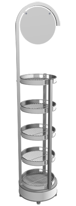 5 Shelf Round Rack Display